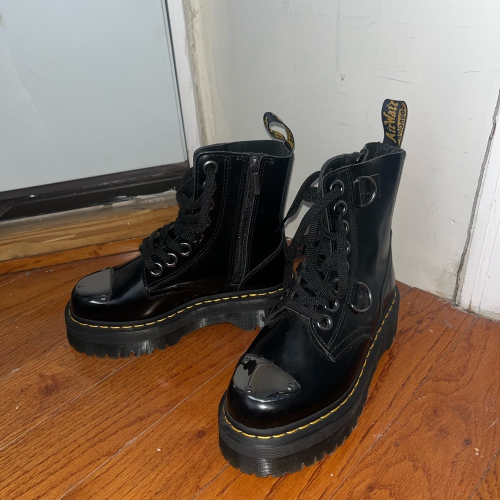 Dr. Martens Jadon Boot Toe Guard Leather Platforms